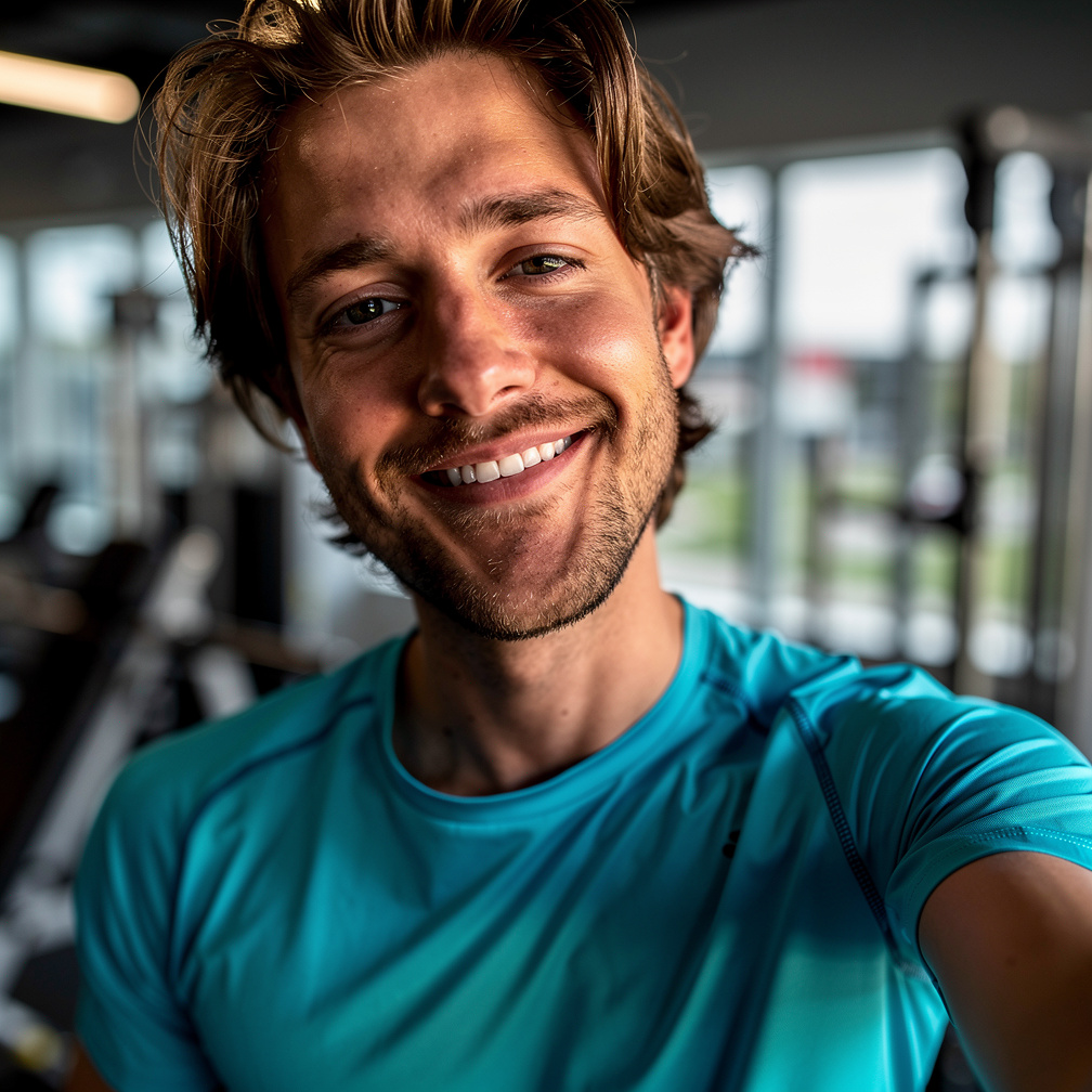 After — professional fitness coach headshot