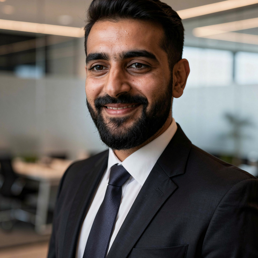 After — professional banker headshot